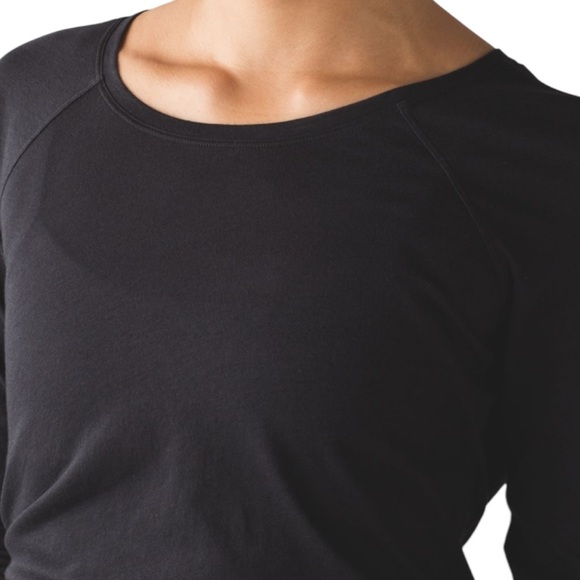 LULULEMON Black Locarno Long Sleeve Tee Shirt | Lightweight Scoop Neck Top | 6 - Picture 2 of 9